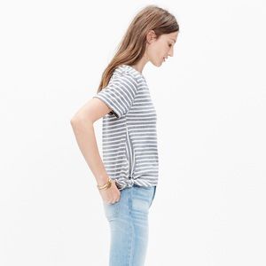 Madewell Side Tie Striped Tee